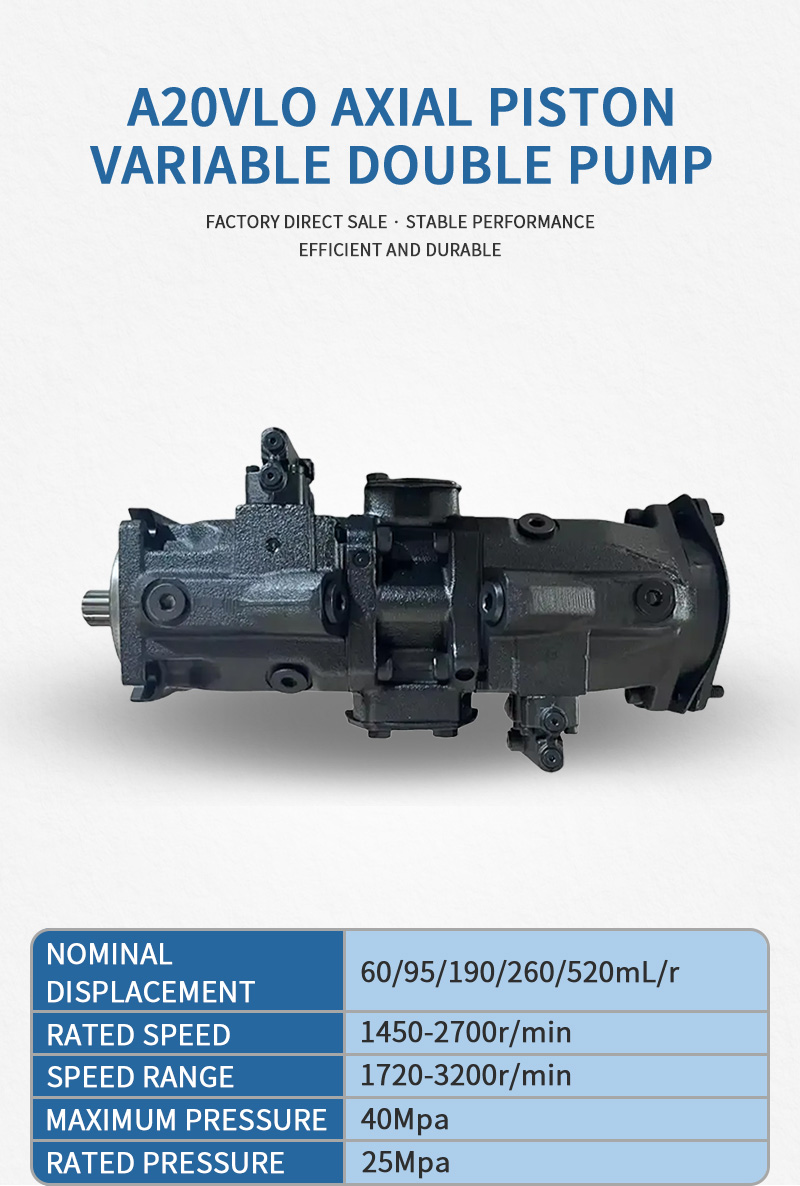 Rexroth AA20VLO series axial variable double pump AA20VLO190 AA20VLO260 AA20VLO280 hydraulic pumps pic1 Rexroth AA20VLO pump2